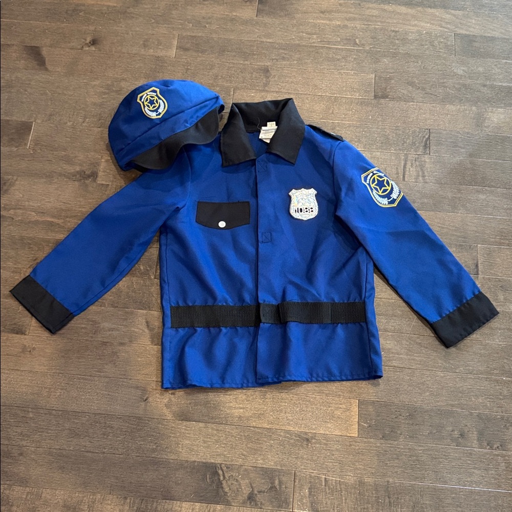 Kids Blue Police Costume with Hat
